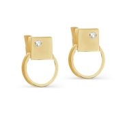 12-21818-6200-4,36 Серьги с перламутром и бриллиантами бренд Kabarovsky (Au 585)