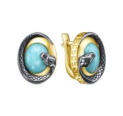 12-770-20181 Серьги с амазонитом бренд Kabarovsky (Серебро 925)