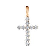 П3407-120-1,95 Подвеска крест с бриллиантами бренд Империал (Au 585)