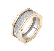 1066-1120-6,89 Кольцо с бриллиантами бренд Лето (Au 585)