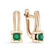 С3530-103-2,77 Серьги с изумрудами бренд Империал (Au 585)