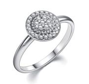 01-4354/00КЦ-00 Кольцо с фианитами бренд Алькор (Серебро 925)