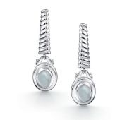 02-4414/0АКВ-00 Серьги с аквамарином бренд Алькор (Серебро 925)