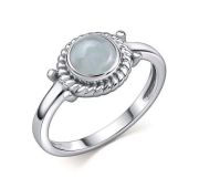 01-4408/0АКВ-00 Кольцо с аквамарином бренд Алькор (Серебро 925)