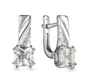 02-3949/БРГХ-00-3,33 Серьги с горным хрусталем бренд Алькор (Серебро 925)