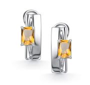 02-4440/00ЦТ-00 Серьги с цитрином бренд Алькор (Серебро 925)