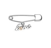 04-3544/000Б-00-1,16 булавка любовь (Love) с бриллиантом бренд Алькор (Серебро 925)