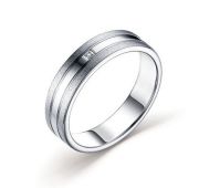 01-3299/000Б-00-4,44 Кольцо обручальное с бриллиантом бренд Алькор (Серебро 925)