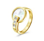 11-21817-6200-3,14 Кольцо с перламутром и бриллиантами (Au 585)