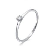 1-1620-1000-1,01 Кольцо помолвочное с бриллиантом бренд Kabarovsky (Au 585)