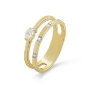 11-21896-10900-3,14 Кольцо с бриллиантом бренд Kabarovsky (Au 585)