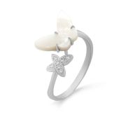 11-773-6200 Кольцо бабочка с перламутром бренд Kabarovsky (Серебро 925)