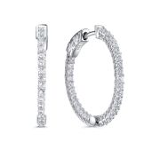 2-9193-7900 Серьги конго с фианитами бренд Kabarovsky (Серебро 925)