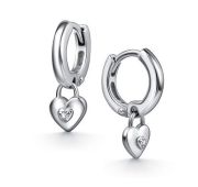 02-4791/00КЦ-00 Серьги конго сердце бренд Алькор (Серебро 925)