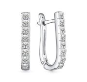 02-2784/00КЦ-00 Серьги дорожка бренд Алькор (Серебро 925)