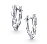 02-4838/00КЦ-00 Серьги с фианитами бренд Алькор (Серебро 925)