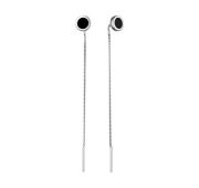 02-2680/0ЭМЗ-00 Серьги продевки с эмалью бренд Алькор (Серебро 925)