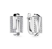 02-3204/00КЦ-00 Серьги с фианитами бренд Алькор (Серебро 925)