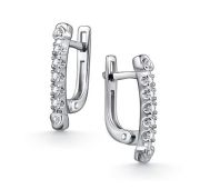 02-4610/000М-00 Серьги дорожка с муассанитом бренд Алькор (Серебро 925)