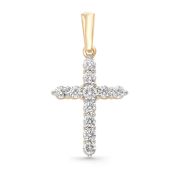 367-310 1,88 Подвеска крест с бриллиантами бренд Brilliant Style (Au 585)