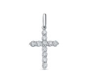 3563-31001-1,94 Подвеска крест с бриллиантами бренд Brilliant Style (Au 585)