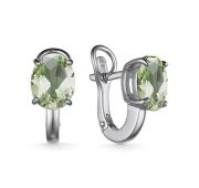 02-3276/000П-00 Серьги с празиолитом бренд Алькор (Серебро 925)