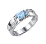 01-4850/00ТБ-00 Кольцо с топазом бренд Алькор (Серебро 925)