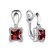 02-3688/00ГР-00 Серьги с гранатом бренд Алькор (Серебро 925)