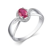 01-0367/000Р-00-2,8 Кольцо с рубином бренд Алькор (Серебро 925)