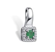 03-4561/000И-00-1,2 Подвеска с изумрудом бренд Алькор (Серебро 925)