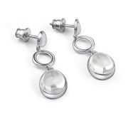 02-4824/00ГХ-00 Серьги пуссеты с горным хрусталем бренд Алькор (Серебро 925)