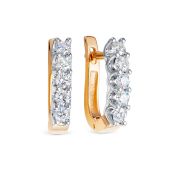 320-2100 Серьги с бриллиантами бренд Лето (Au 585)