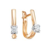 288-2100 3,43 Серьги с бриллиантами бренд Лето (Au 585)