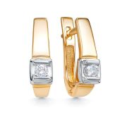 283-2100-3,29 Серьги с бриллиантами бренд Лето (Au 585)