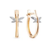 703-2120-4,45 Серьги с бриллиантами бренд Лето (Au 585)