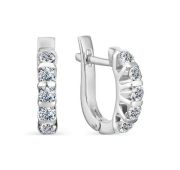 2-269-20 4,00 Серьги с бриллиантами бренд Первая Бриллиантовая Компания (Au 585)