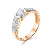 1-430-10 Кольцо с бриллиантами бренд Первая Бриллиантовая Компания (Au 585)