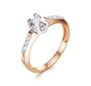 1-379-10 2,24 Кольцо с бриллиантом бренд Первая Бриллиантовая Компания (Au 585)