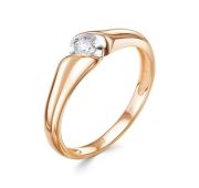 1-333-10 Кольцо с бриллиантом бренд Первая Бриллиантовая Компания (Au 585)