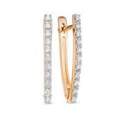 2-404-10 3,59 Серьги с бриллиантами бренд Первая Бриллиантовая Компания (Au 585)