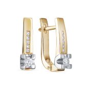 2-657-10-4,01 Серьги с бриллиантами бренд Первая Бриллиантовая Компания (Au 585)