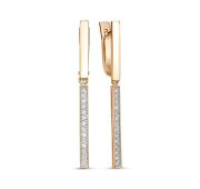 2-349-10-3,55 Серьги с бриллиантами бренд Первая Бриллиантовая Компания (Au 585)