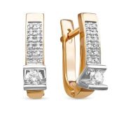 2-371-10-4,08 Серьги с бриллиантами бренд Первая Бриллиантовая Компания (Au 585)