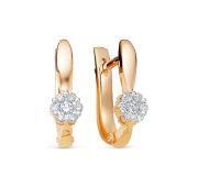 2-411-10-3,06 Серьги с бриллиантами бренд Первая Бриллиантовая Компания (Au 585)