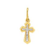 П16242 Подвеска крест с фианитом (Au 585)