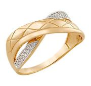 К24219 Кольцо с фианитами (Au 585)