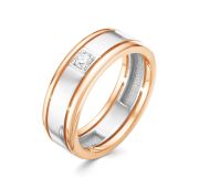 918-110 7,05 Кольцо обручальное с бриллиантом бренд Brilliant Style (Au 585)