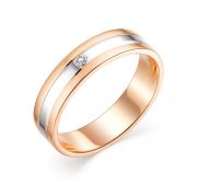 12778-100 2,76 Кольцо обручальное с бриллиантами бренд Алькор (Au 585)