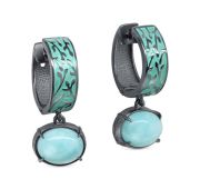 12-786-20105 Серьги с амазонитом бренд Kabarovsky (Серебро 925)
