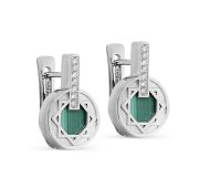 12-541-4600 Серьги с малахитом бренд Kabarovsky (Серебро 925)